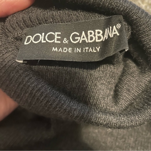 Dolce & Gabbana Silk Cashmere ribbed turtleneck sweater gray 38 quiet luxury - Picture 3 of 5
